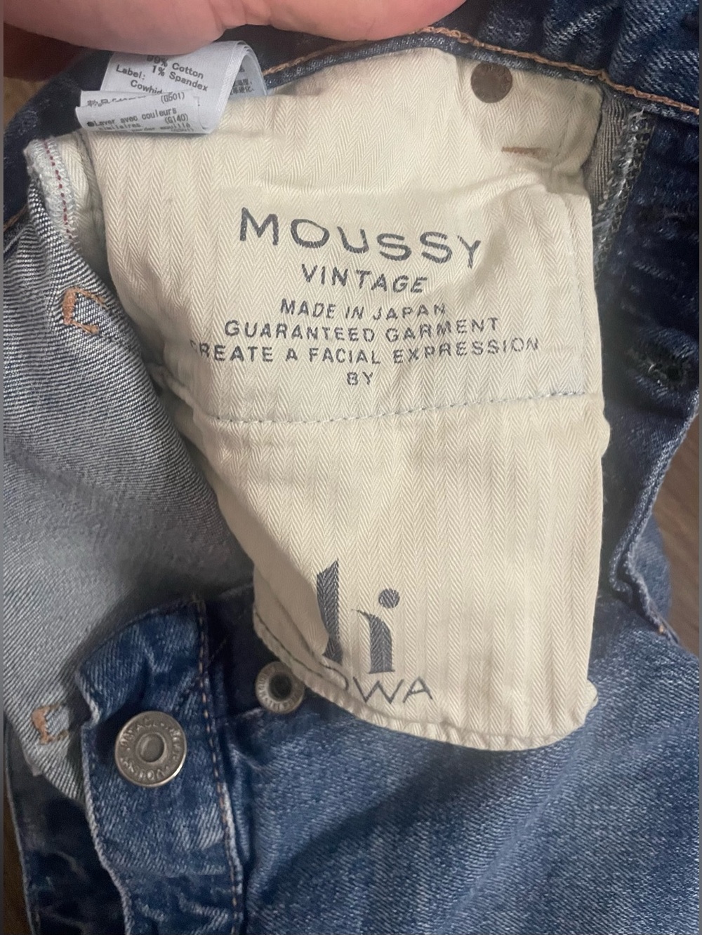 Moussy Vintage Jeans Women’s Size 25 Denim Distressed Blue Button Fly Straight - Picture 7 of 14